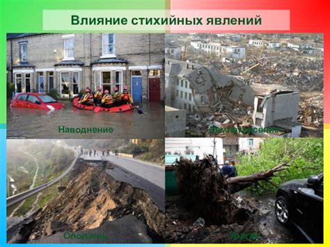 Влияние стихийных явлений на наплывы