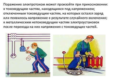 Избегание контакта с электрическим оборудованием