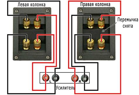 Подключение к выходам усилителя