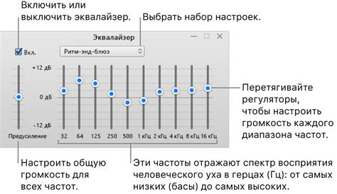 Применение настроек эквалайзера для наилучшего звучания
