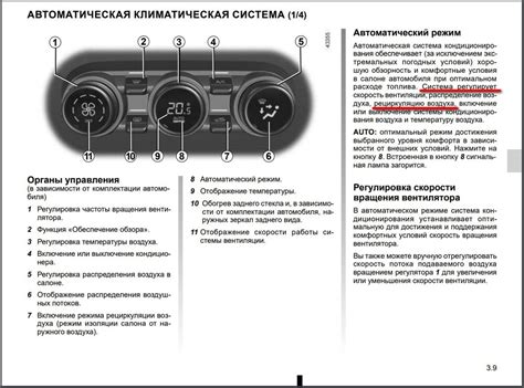 Режимы работы системы контроля климата в автомобиле джили